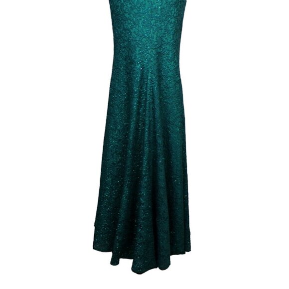 Jovani Formal Maxi Sequin Crystals Low Back Sheer Side Panels Lined Size 4 #1179 - Picture 7 of 9